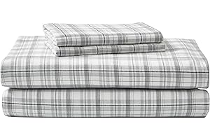 Eddie Bauer - King Sheet Set, Warm Breathable Cotton Flannel Bedding with Deep Pockets, Brushed for Extra Softness, Cozy Home Decor, Oeko-Tex Certified (Beacon Hill Ivory, King)