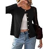 AmazingStar Womens Cardigan Sweaters Lightweight Crew Neck Soft Knit Outfits Shrug Tops Fall Fashion 2026 Clothing