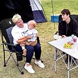 EVER ADVANCED Oversized Camping Chair Set of 2 230kg Heavy Duty Wide Folding view 3