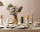 Bolsius Tapered Dinner Candles White Pack of 10 3.9x9.8x25.2 cm Un scented 7.5h view 2