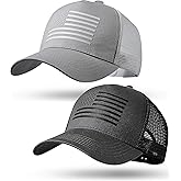 American Flag Trucker Hat Baseball Cap Snapback Fitted Hats for Men Women Snap Closure Design Breathable Mesh Side Durable