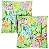 Toland Home Garden 761201 Set of 2 Spring Blooms Spring Pillow Covers 18x18 Inch Flower Outdoor Square Indoor Decorative Throw Pillows
