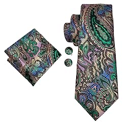 Hi-Tie Men Ties Bowtie Set Silk Necktie Bow Tie
