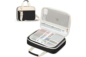 CASIRENA Bible Covers for Women - Large Size Bible Carrying Case, Church Bible Bag with Padded Handle, Adjustable Shoulder Strap, and Zippered Pockets, Perfect Gifts for Church ReligiousBLACK