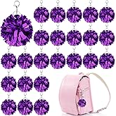 DAVAXI 24 Pcs Cheer Pom Pom Keychain Cheerleader Gift Cheering Keyring Camp Team Gift