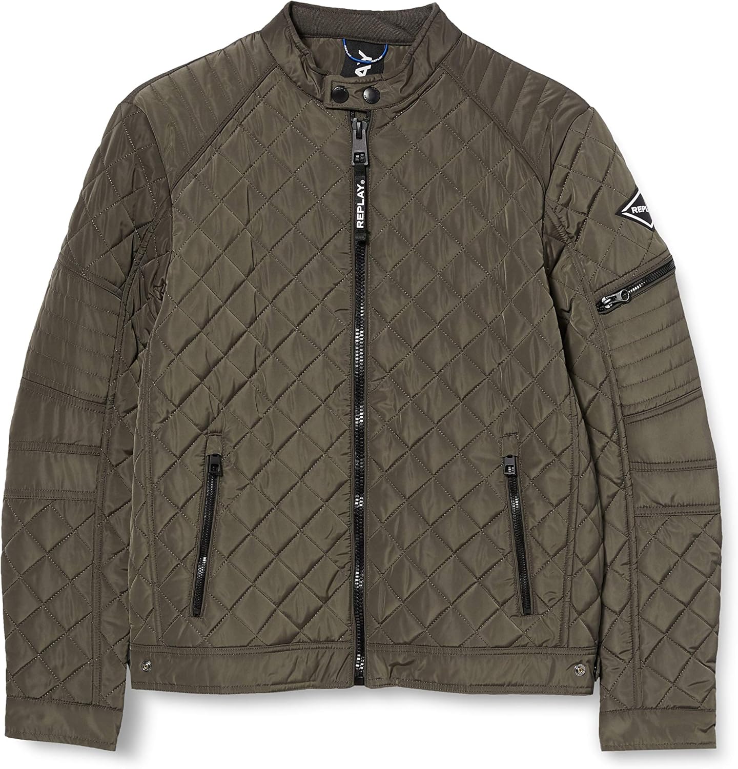 replay quilted jacket