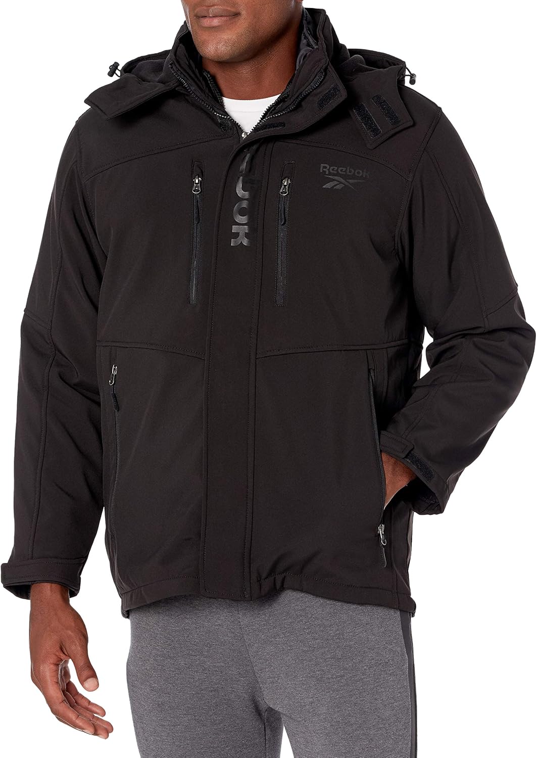 Reebok mens Soft Woven System Jacket: Clothing