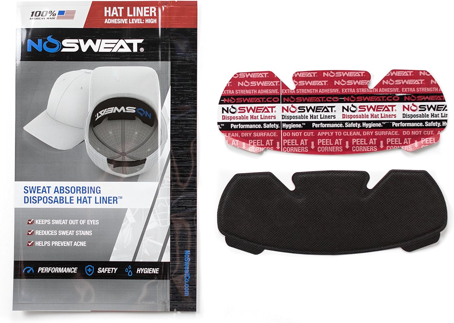 No Sweat Golf Hat Liner & Cap Protection - Prevent Hat Stains Rings, Moisture Wicking, Headband, Sweatband, Hat Saver & Protection, Prevention, Cooling Towel Effect (6-Pack): Clothing