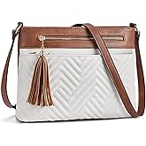 BOSTANTEN Crossbody Purses for Women Medium Shoulder Bag Quilted Handbags with Zipper Pocket