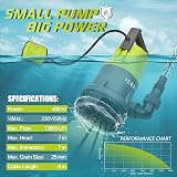 VEATON 400W Submersible Dirty Water Pump 13000 L/H with Float Switch 1-1/4" view 3