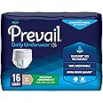Prevail Mens Protective Daily Underwear - Size X-Large - Maximum Absorbency - 16 Count