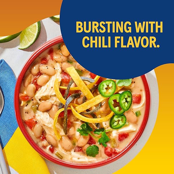 BUSH’S BEST CANNED WHITE CHILI BEANS, SOURCE OF PLANT BASED PROTEIN AND FIBER, LOW FAT, GLUTEN FREE, 15.5 OZ