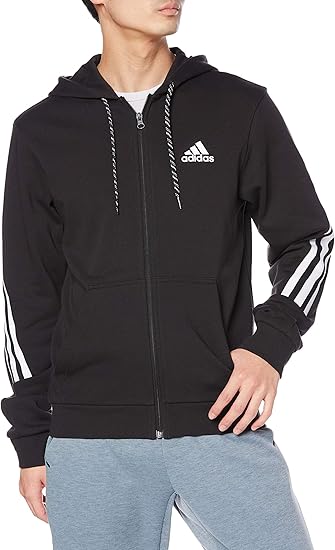 アディダス スウェット パーカー アディダス スポーツウェア 3ストライプステープ フルジップ スウェットシャツ メンズ