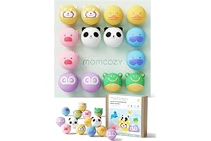 Momcozy 14-Pack Animal Bath Bombs with Essential Oil, Ideal Christmas Gift for Happy Educational & Fun Bath Time, Bath Bombs Kit with 7 Cute Animal Shapes, Ideal Gifts for Kids Girls Boys Toddler