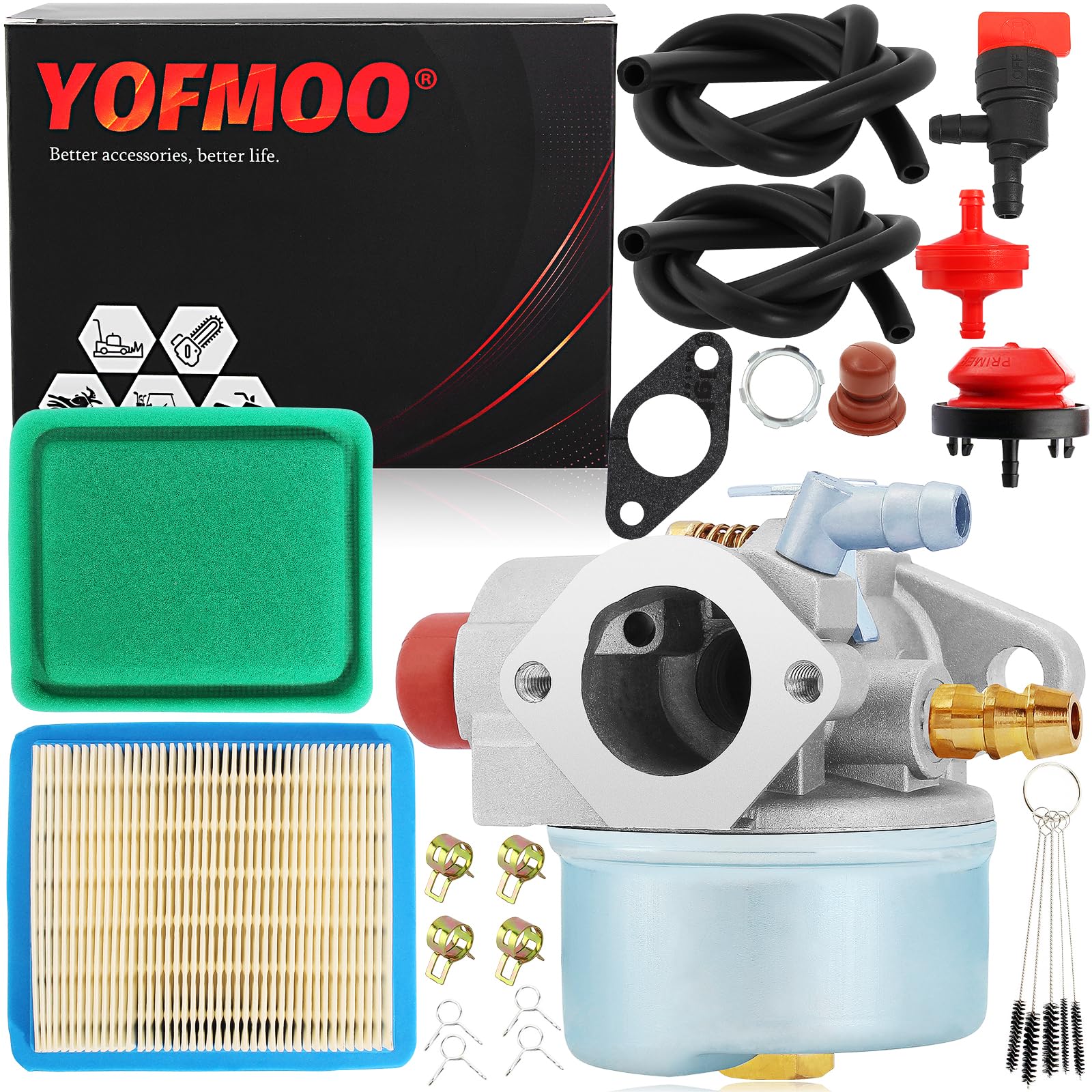 YOFMOO Carburetor for Tecumseh OH195EA OH195XA OHH45 OHH50 OHH55 OHH60 OHH65 OH195 640004 640014 640017 640117 640025 640104 640017A 640017B 640025A 640025B 640025C 640135A Carb