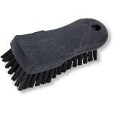 SPARTA Plastic Cutting Board Scrub Brush with Hanging Hole for Washing Cutting Boards, 6 Inches, Black