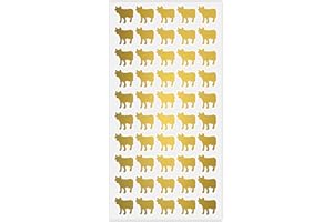 SUNNY BRIDE Wedding Meal Stickers - Place Card Menu Choices - Gold Beef Option (50 Count)
