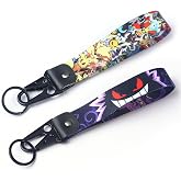 Babymiu Anime Video Game Monster JDM Car Keychain Wrist Lanyard（2 Pack） | Cartoon Cute Gifts Merch Party Supplies Motorcycle Keychain Car Accessories Key Tag Cool Design for Man Woman