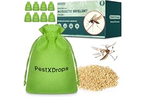 PESTXDROPS Mosquito Repellent Pouches Outdoor Patio, Natural Mosquito Repellent Bag Indoors, Hanging Mosquito Deterrent for Yard/Camping/Garden/Travel, Safe for Kids & Pets, Instant Protection, 8 Pack