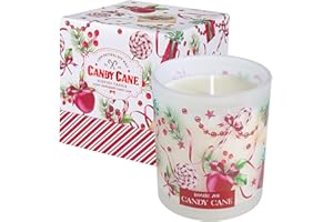 ROMIIE ZOI Christmas Scented Jar Candle - 6oz Soy Wax Candle - Candy Cane Infused with Peppermint Candy Cane Aroma - with Beautiful Keepsake Box Special for Christmas/Holiday Gifts