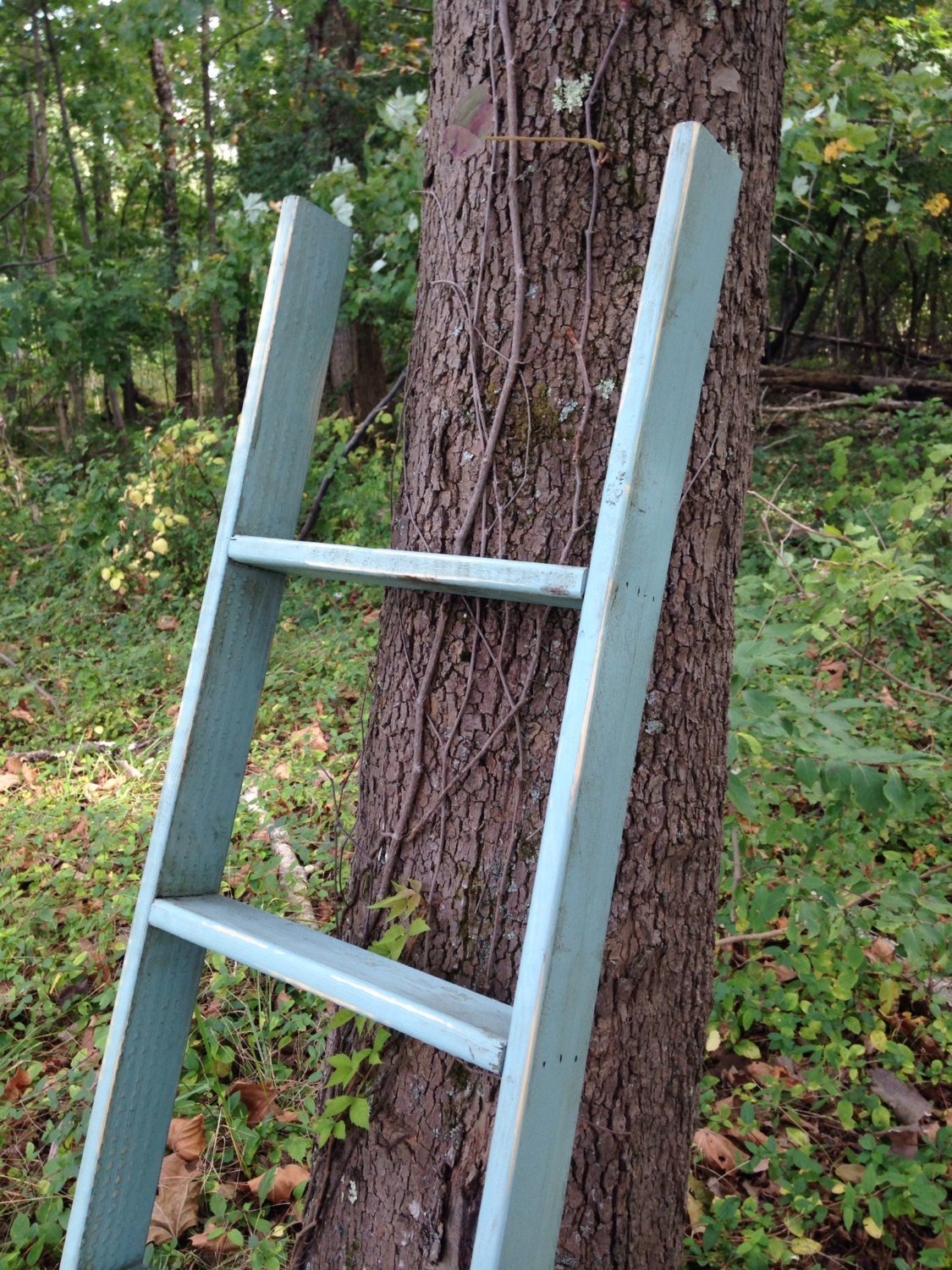 Rustic Ladder, 60" Reclaimed Wood Blanket Ladder, Quilt Rack, Wooden
