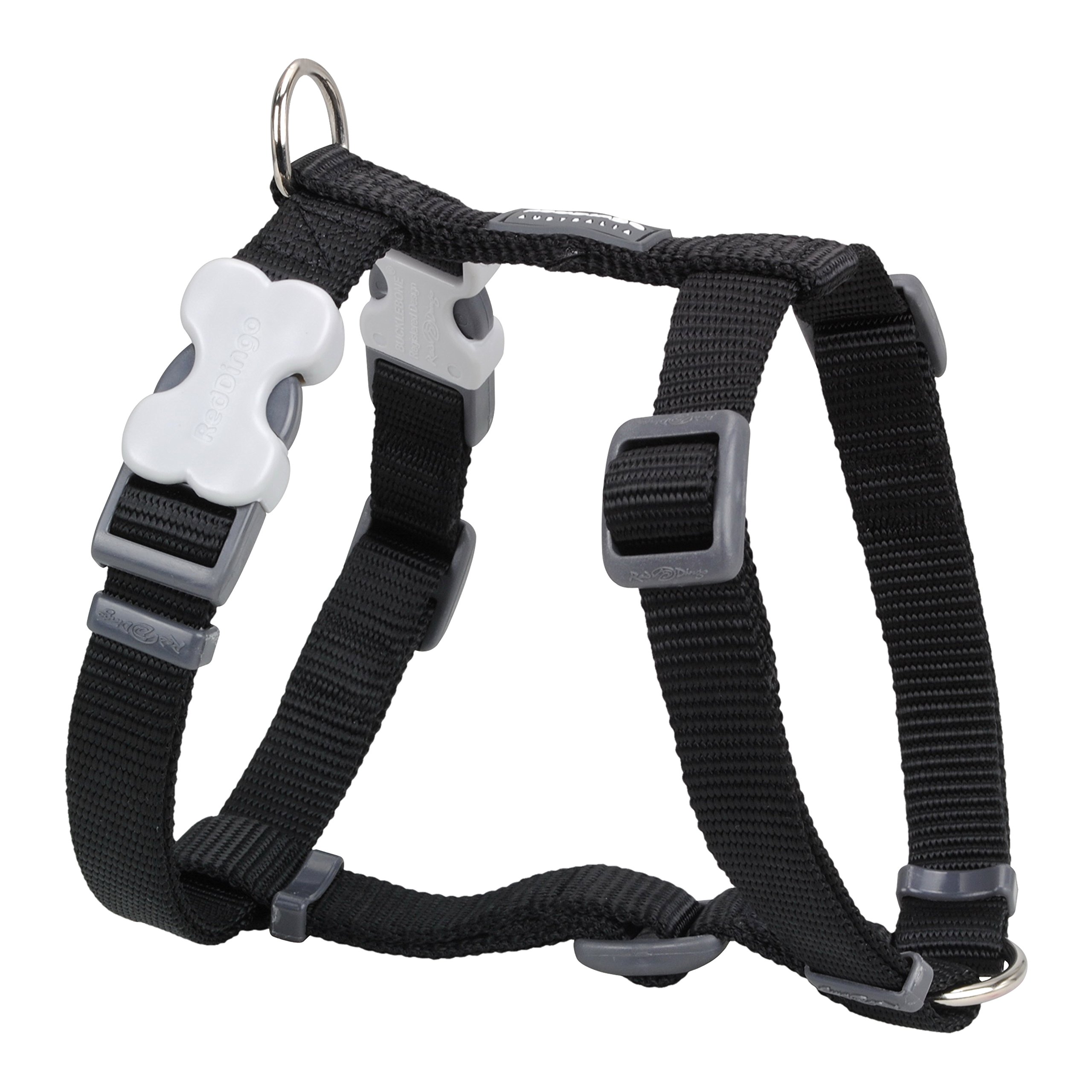 Red Dingo Classic Dog Harness Plain, Black, Large 25mm โ image 1