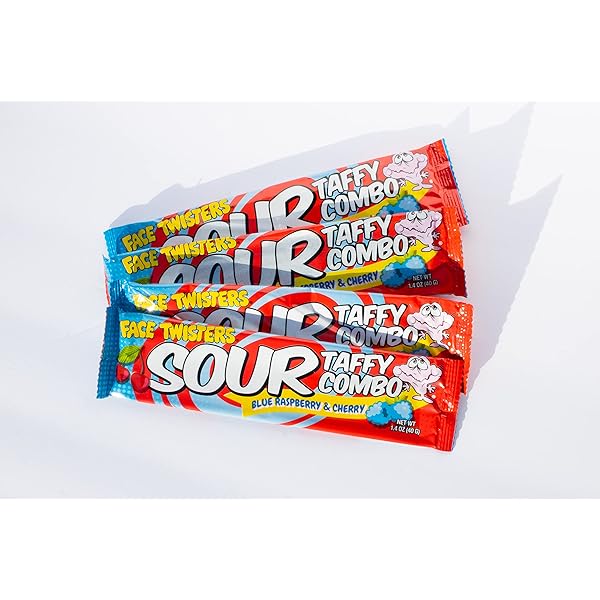 Amazon.com : Face Twisters Sour Taffy Combo Strawberry and