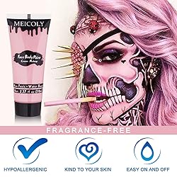 MEICOLY Light Pink Halloween Face Body Paint,2.37Oz