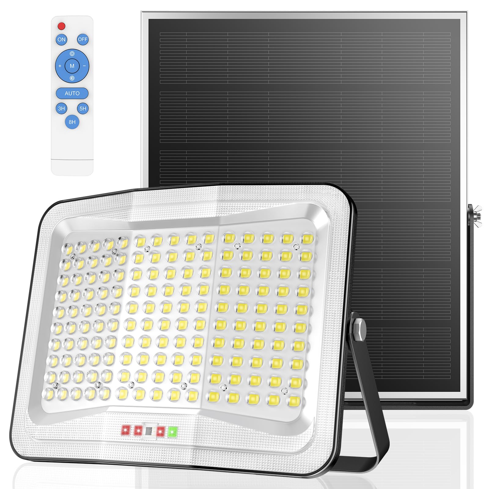 Photo 1 of Adewalk 2000W Solar Flood Lights Outdoor, High-Efficiency Solar Panel, Large LED Beads, Remote Control and Motion Sensor, Waterproof Lights Outdoor for Yard, Garden, Pathway, Garage