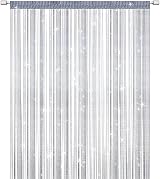SULIVES String Curtains Door Fly Screen Curtain 100x200cm Silver view 1