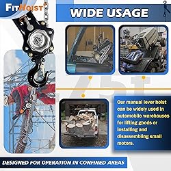 FITHOIST 1 Ton Chain Hoist 2200LBS Capacity 10Ft