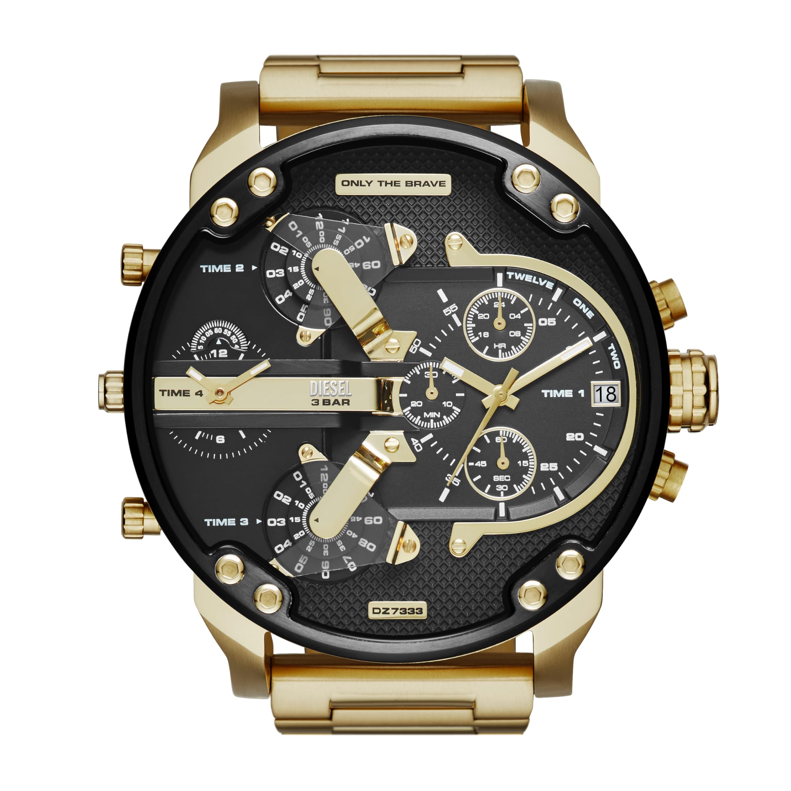 Diesel Mr. Daddy 2.0 Men's Watch with Oversized Chronograph Watch Dial and Stainless Steel, Silicone or Leather Band