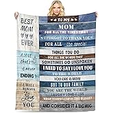 Gifts for Mom, Anniversary Birthday Gifts for Mom, Blanket to Mom from Daughter Son, Presents for Mother's Day,Christmas, Valentines, Soft Flannel Throw Blanket Bed Blanket (50x60)