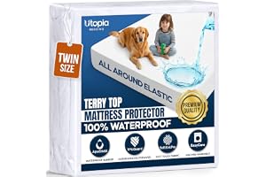 Waterproof Twin Size Mattress Protector fits Upto 15