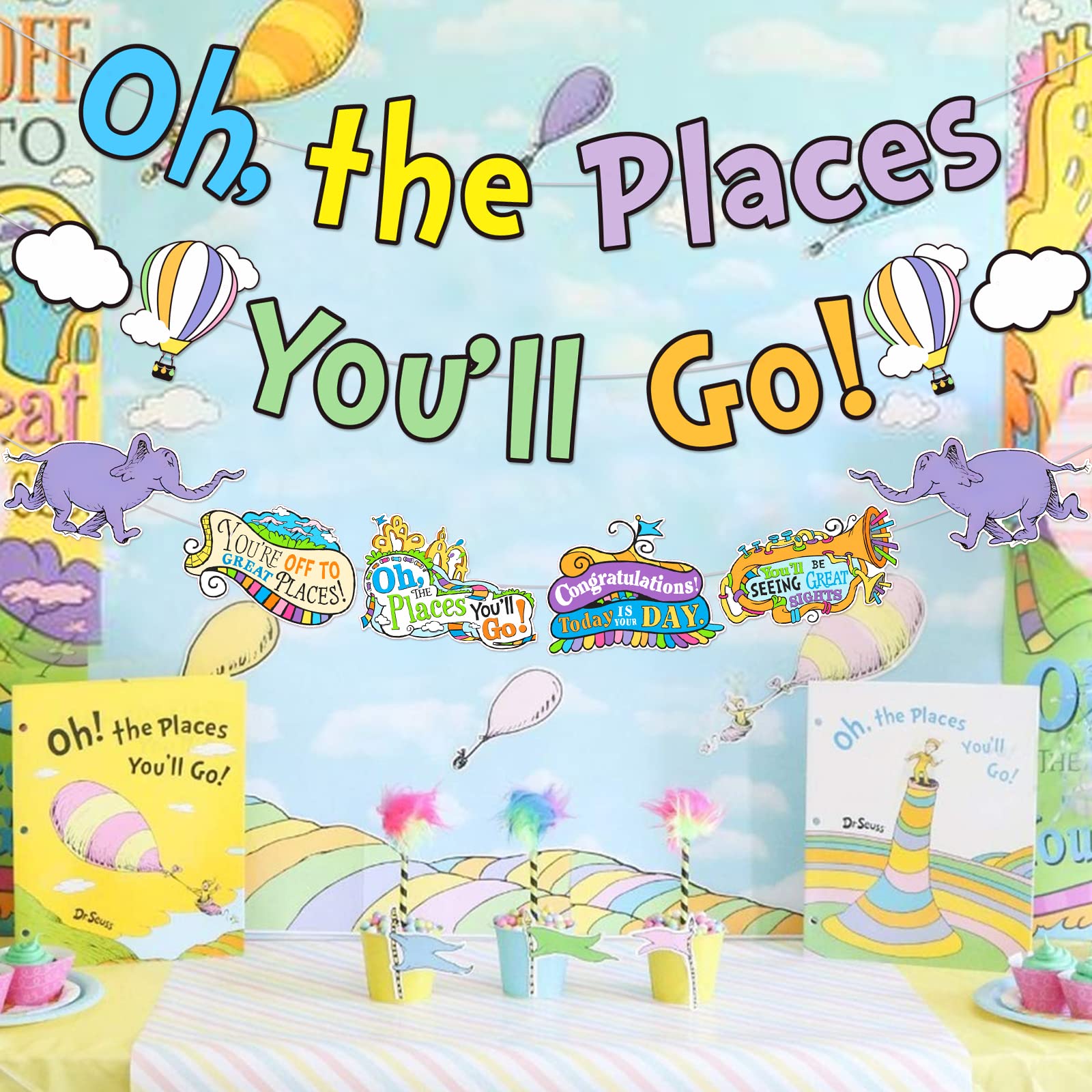 Mua Oh The Places You'll Go Decorations Dr Seuss Party Decorations Oh The Places You'll Go ...