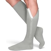 TheraMagic&reg; Zipper Compression Socks for Men &amp; Women, 20-30mmHg Closed Toe Graduated Zippered Compression Stocking