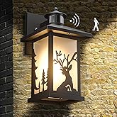 JAYNLT Outdoor Wall Lights with Motion Sensor, Dusk to Dwan Outdoor Wall Sconce, Waterproof Porch Lights with Toughened Frost