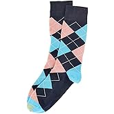 GOLD TOE Men's Argyle Crew Dress Socks Navy