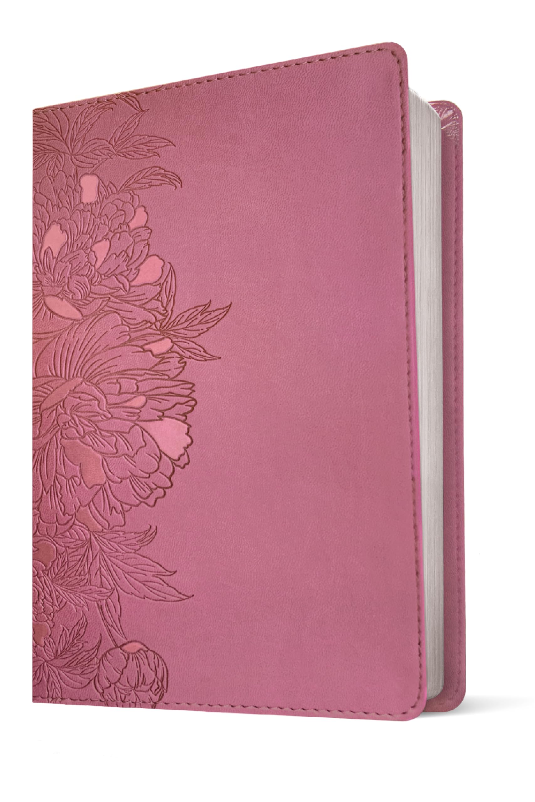 NLT Personal Size Giant Print Bible, Filament Enabled (LeatherLike, Peony Pink, Red Letter): Includes Free Access to the Filament Bible App Delivering ... Notes, Devotionals, Worship Music, and Video