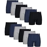 Hanes mens Tagless Comfort Soft With Covered Waistband-multiple Packs Available Boxer Briefs, 12 Pack - Assorted, Medium US