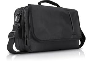 NAVISKAUTO Universal Business Messenger Bag Shoulder Bag for 10.1 inch Dual Portable DVD Player, Laptop and Tablet-Black (10.1 inch)