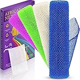 RIUOTA 4 Pieces African Bath Sponge African Net
