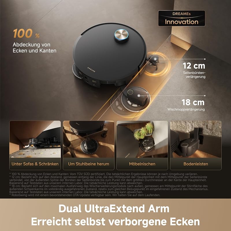 X60 Pro Ultra Complete Saugroboter mit UltraExtend-Armen,42.000Pa
