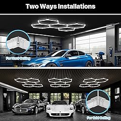 HYPERLITE Gen 2 Hexagon Garage Lights: 168W 16800LM