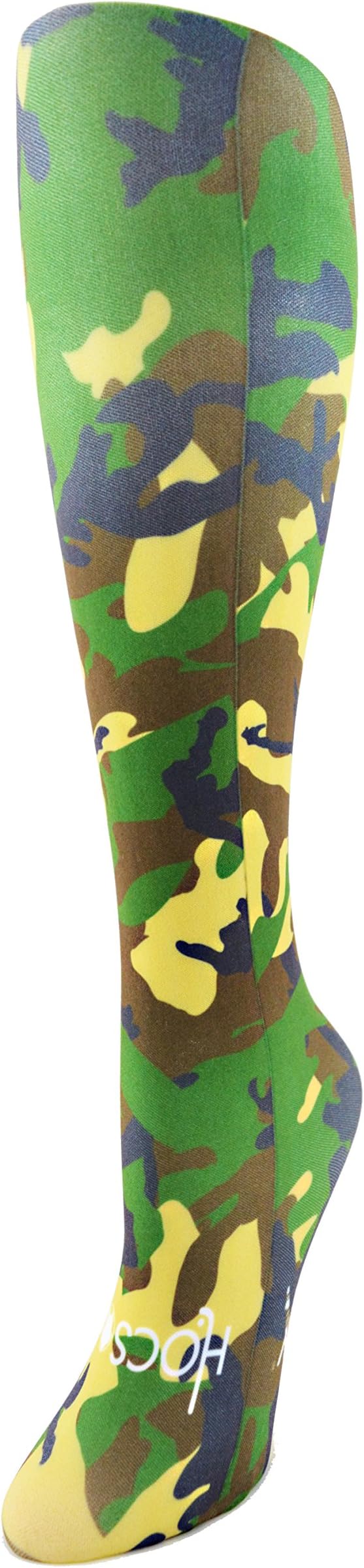 Hocsocx Green Camo Socks Performance Liner Moisture-Wicking Protection for Field Hockey, Ice Hockey, and Soccer