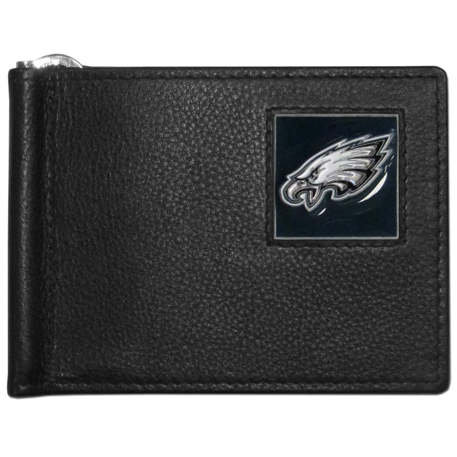 Siskiyou Sports NFL Mens Philadelphia Eagles Leather Bill Clip Wallet One Size Black