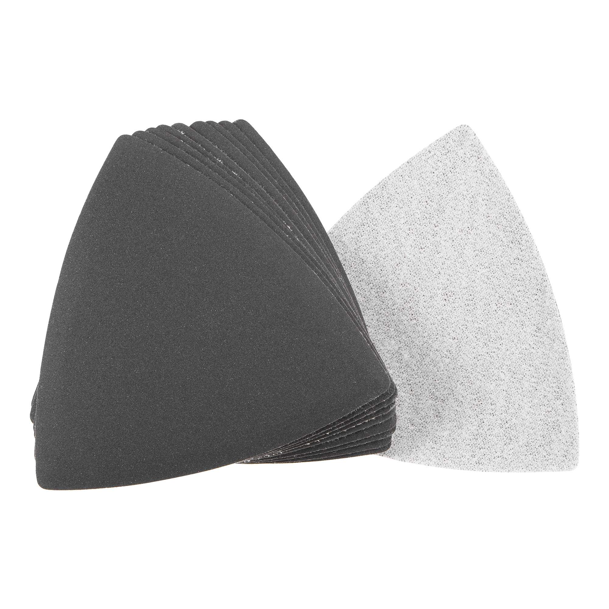 sourcing map Triangular Sandpaper Hook and Loop Triangle Sanding Pad Fit 3-1/2" Oscillating Multi-Tool Silicon Carbide for Wet/Dry Use 400 Grit 10pcs