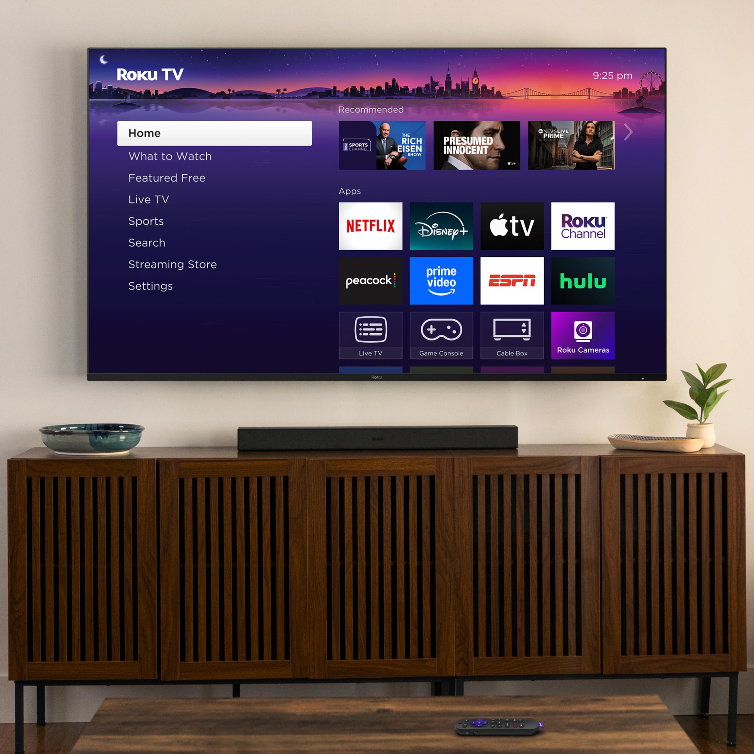 Roku Smart TV 2025 – 65-Inch Pro Series, Mini-LED TV – RokuTV with Backlit Voice Remote Pro – Flat Screen 4K QLED Television with 120Hz Refresh Rate & Dolby Vision IQ, Live News, Sports, Entertainment