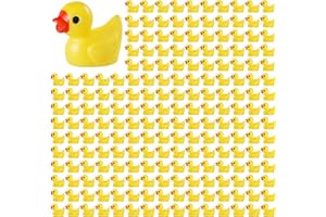 GliSun 200 Pieces Mini Resin Ducks Tiny Duck for Garden Micro Landscape Ornament Dollhouse Prank Christmas Falloween Birthday Party Favors DIY Decoration Craft