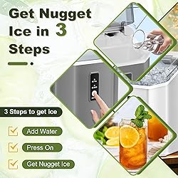 NicBex Nugget Ice Makers Countertop,Ice Machine